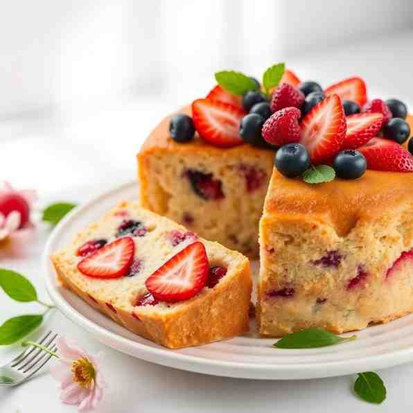 Easy Fresh Fruit Cake - Gâteau de Mamie Recipe